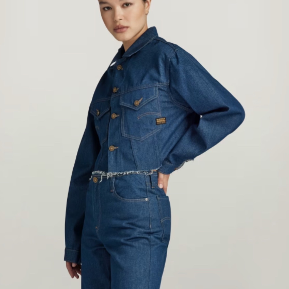G-Star Relaxed Cropped Cutoff Jacket Small - Picture 2 of 9